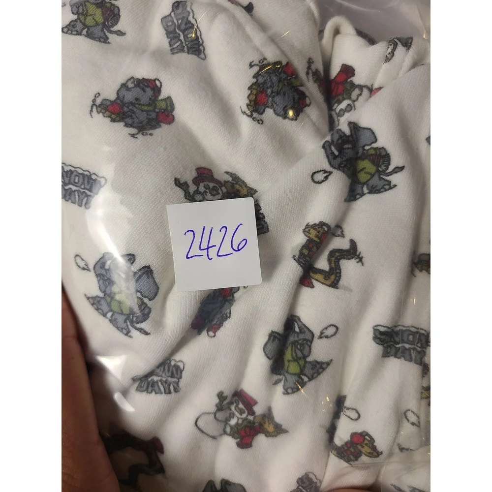 VTG Y2K Simply Basic Bodysuit Baby 6-9M White Snowy Day Mock Neck Christmas 90s